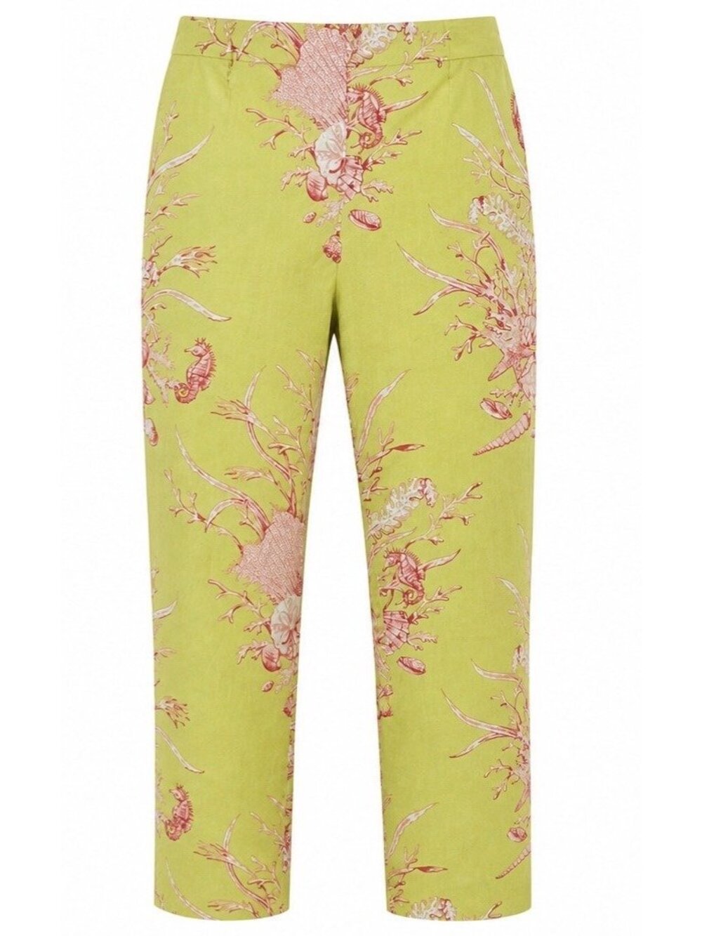 Steven Stolman Rare Vintage Seahorse Coral Palm Beach Resort Trousers Size 4-6